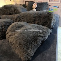 15가지 컬러 따뜻한 밍크 벨벳 이불세트 침대 시트 베개 세트 겨울 두꺼운 이불 극세사, 레이크블루