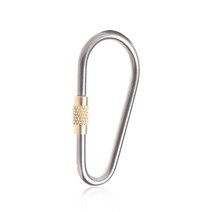 티타늄 합금 Carabiner 키 체인 매달려 잠금 버클 후크를위한 캠핑 링크, 1