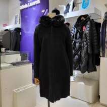 올리비아로렌 올리비아로렌[고잔점] VOP EAWW A411 블랙 알파카 후드집업 코트