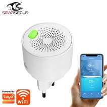 일산화탄소누출 메탄누출 냉매누출 가스누출 누수경보 smarsecur tuya wifi gas lpg leak sensor alarm 화재 보안 감지기 앱 제어 안전 스마트 홈, 노란색, 1개