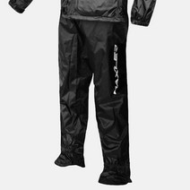 맥슬러 우의 / Maxler RAIN DEFENDER / 생활방수 방풍 자수로고 디자인 / 오토바이 바이크 비옷, 바지(블랙)