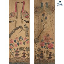 초현실 화조도 2폭 민화 도안 민화그리기 본그림 공모전 취미 원데이클래스 컬러링 수업자료, 초현실 화조도(2), 고급 닥순지, 원본 사이즈(추천)