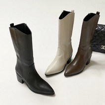 불꽃여자 IM.1455 (3color) 베이직 스틸레토 웨스턴 미들부츠(6cm)