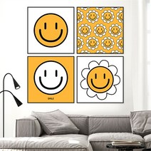 셀러허브 스마일 인테리어 캔버스 액자 14종 30호 72x72cm, 9번／캔버스액자(옆면검정)