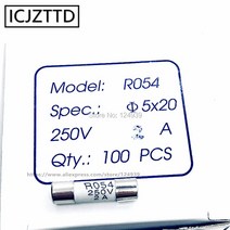 RO54 퓨즈 5x20mm 250V 0.5A 1A 2A 3A 4A 5A 6A 8A 세라믹 보험 튜브 개, 01 5x20mm_13 20A 10pcs