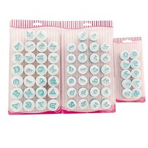 62개/3세트 퐁당 글자 커터 알파벳 및 숫자 퐁당 케이크 몰드 비스킷 퍼지 케이크 장식용 DIY 쿠키 몰드.