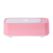 GHSHOP 초음파 보석 청소기 보석 안경 시계 면도기 헤드 청소를위한 휴대용 전문 초음파 청소기, 화이트 핑크