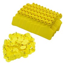 가축 귀태그 축사용품 빈 귀 태그 염소용 양 돼지 호그 소 송아지 100 개, [01] YELLOW