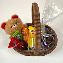 발렌타인데이 초콜릿꽃다발세트 초콜릿만들기 인형바구니 남자친구 선물세트 비누꽃 사탕 화이트데이선물, 귀염뽀짝 곰돌이 인형 바구니