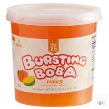 Bossen Pure25 Mango Bursting Boba 보센 버스팅 팝핑 보바 망고 토핑 3.3kg, 1개