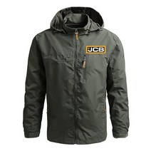 방수후드티 아노락보드복 굴삭기 Jcb 프린트 남성 윈드 브레이커 밀리터리 필드 자켓 겉옷 겨울 가을 방수