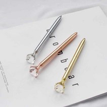 [래드원]보석 볼펜 2종 다이아몬드 진주 특이한 판촉물 답례품, 진주-로즈골드