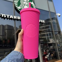 지압텀블러 하와이 빨대컵 콜드컵710ml 30종, 무광택 형광 분말