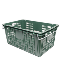 운반상자 소형 2개 한묶음 플라스틱 이사 과일 운반 바구니 농산물 상자, 녹색2개 소(48L) 565x355x305, 소(48L) 565x355x305