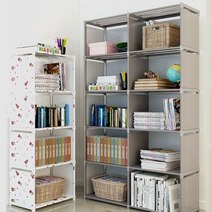 조립식 책장 다용도 틈새 수납장 패브릭 3칸 4칸 5칸, 상품선택, 4칸 책장 화이트