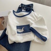 마름질 전문점 철회함 정견 t셔츠 여성 시크 패치워크 상의 디자인감각