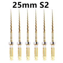 치과 용 금 유연한 엔도 로타리 파일 열 활성화 근관 작동 치열 교정 25mm NITI Dentist Tool, 25mm S2, 10 25mm S2