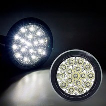 C-005 원형 LED테일램프 / 12V-24V C-007 교체용 C-008 데루등 C-009호환 후미등 화이트LED 포굿드라이브, ↔_12V용