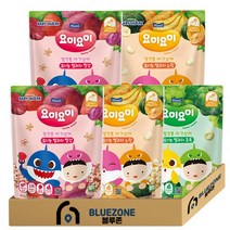 [블루존] 매일 요미요미 유기농 쌀과자 2단계 3종 5개 (빨강*2 + 노랑*2 + 초록), 1세트