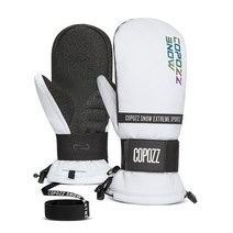 2인용 등받이 눈썰매 튜브 나무 눈썰매 COPOZZ-겨울 스키 장갑 방수 보온 케블라 내마모성 소재 스노우보, [01] white, [03] L