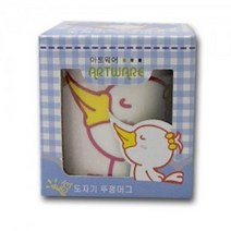 샤인빈 생활리빙 오리 뚜껑 머그잔 물컵 찻잔 이쁜컵, 색상