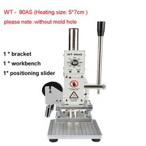 날인기 불박기 생산날짜 유통기한 자동 인쇄기 호 일 스탬핑 기계 300W 열 프레스 수동 엠보싱 청동, [02] WT 90AS  5x7cm