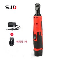 FOXSUR 임팩트 90도 직각 무선 전동 라쳇 렌치 12V 싱쿨, 단품