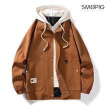 SMOPIG 남성 빈티지 루즈핏 트렌디 코디 봄 자켓 코트