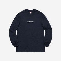 슈프림 박스로고 롱슬리브 티셔츠 네이비 20FW Supreme Box Logo L/S 티셔츠 Navy 20FW