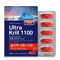 노블 울트라 크릴 1100mg 30캡슐 남극 크릴새우 크릴 오일 오메가3 인지질 아스타잔틴