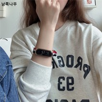 학원풍 무지개 캔버스 시계 학생 모리계 소중 패션 나일론 끈 팔찌 시계 초중학생 심플 패션