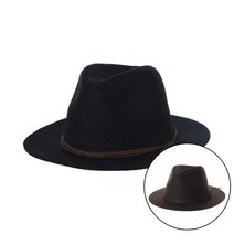 지크라운 파나마햇 가죽 밴드 와이드 페도라 여름버킷햇 페도라중절모