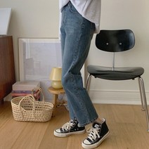 치코엘라- 바니르 데님 속밴딩 일자 팬츠