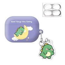 리틀티노 에어팟프로 / 에어팟프로2 하드 케이스 철가루방지 2P스티커+키링 세트, 굿나잇, AirPods Pro