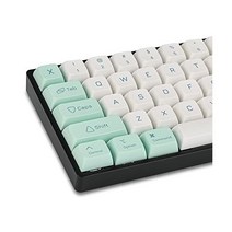 (키캡만 해당) 레드 키캡 60% 맞춤형 키 캡 세트 체리 MX 스위치/RK61/Ducky One 2 Mechancal 키보드용 풀러 포함, DKK-아이스 민트