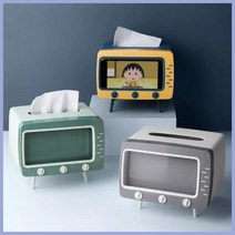 화사한 집안 편집샵 모던 인테리어 감성 레트로 티슈 케이스 스마트폰 거치대, 그린