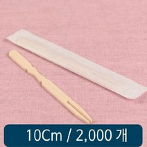 대나무 두발 포크 10cm 무지 개별포장 2000개, 단품, 1