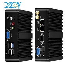 XCY-팬리스 미니 PC 인텔 셀러론 J1900 쿼드코어 2.0GHz 2x RS232 LAN 윈도우 10 리눅스 임베디드 IoT 산업용 컴퓨터, Intel Pentium J2900, 2G RAM 32G SSD WiFi