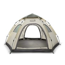 칼루스 원터치 대형 육각텐트 8P, 베이지