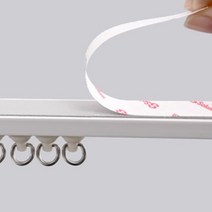 못없이 커튼 레일 봉 원룸 부착 창문 링 윈도우 커텐 안뚫어 붙이는 무지주 접착 달기, 140cm유형 비고작성