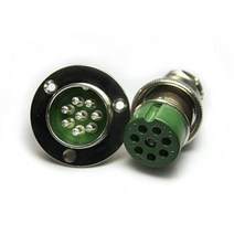 항공잭 30MM 날개타입 K-30-8핀 플러그 국내생산 원형커넥터 써큘러커넥터, 01_케이블