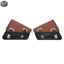 새들백 바이크 사이드백 오토바이가방 오토바이리어백 오토바이용품 탑박스 리어백 백팩 오토바이 구식 안장 측면 공구 짐 보관 PU 가죽 공용 혼다/야마하/스즈키, 브라운 1쌍