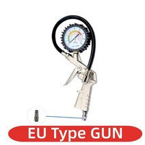 자동차 바이크 오토바이 SUV용 고정밀 컴프레서 압력 게이지 타이어 팽창 건 고압 공기, [02] EU Type