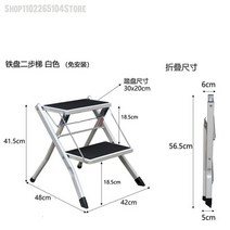 피난사다리 우마 A형 일자 접이식 등반 의자 사다리 기능은 공간 차지하지 않습니다 의자 가정용 사다리 접이식 이중 사용 조명, 02 48x42x41.5cm    7