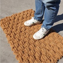 코코넛 야자매트 소형 사이즈 카페 베란다 현관 주택 펜션 세로0.9m*1.5m, 1개