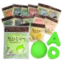문구조아 대한산업 컬러 클레이 50g, 초록색