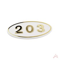 레옹물산특가_[국내산] 입체호수판(흰색/금색글자) 203호, 레옹 쿠팡 본상품선택, 레옹 쿠팡 본상품선택