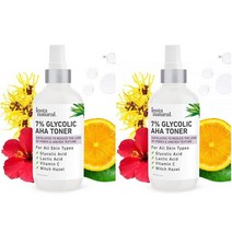InstaNatural Glycolic Acid Toner 인스타네추럴 7% 글리콜산 토너 4oz(120ml) 2팩, Glycolic Toner
