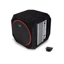 BOSS Audio Sys CUBE8 자동차 서브 우퍼 앰프 패키지 - 내장 패시브 라디에이터가 20.3cm8인치 원격 제어, 8 inch