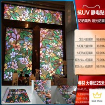 스테인드글라스유리 질감 스테인드글라스 창 성당유리 불규칙한 스테인글라스, 봄빛 목련(페인트/차광 불투명/정전기 패치)